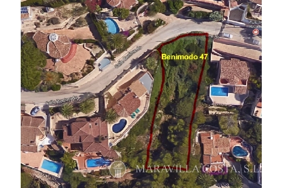 Wohngrundstück in Moraira(Benimeit) zu verkaufen, Klimaanlage, Terrain 800 m², Pool, ref.: MV-2356-4
