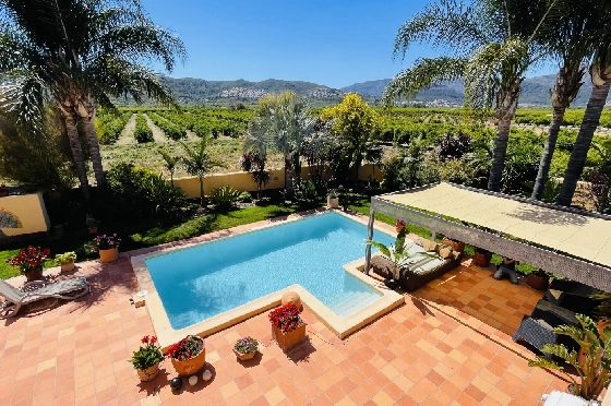 Villa in Tormos zu verkaufen, Espace de vie 300 m², Baujahr 2007, Zustand gepflegt, + Zentralheizung, Klimaanlage, Terrain 13000 m², 4 Chambres &agrave; coucher, 4 Badezimmer, Pool, ref.: JS-0724-39