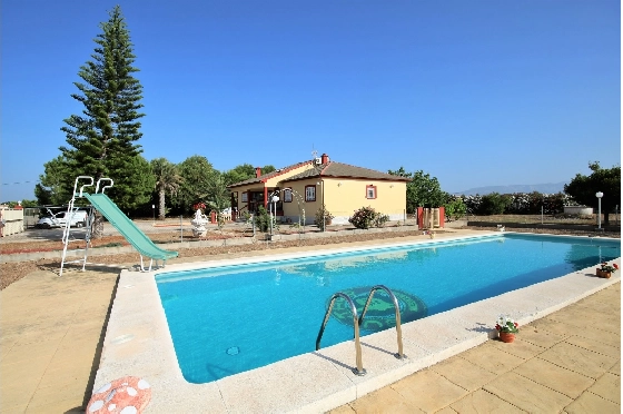 Villa in Els Poblets zu verkaufen, Espace de vie 232 m², Baujahr 1998, + KLIMA, Klimaanlage, Terrain 11310 m², 4 Chambres &agrave; coucher, 2 Badezimmer, Pool, ref.: GC-3119-24