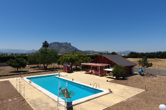 Villa in Els Poblets zu verkaufen, Espace de vie 232 m², Baujahr 1998, + KLIMA, Klimaanlage, Terrain 11310 m², 4 Chambres &agrave; coucher, 2 Badezimmer, Pool, ref.: GC-3119-33