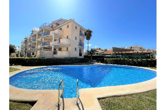 Apartment in Denia(Las Marinas) zur Ferienvermietung, Espace de vie 94 m², Baujahr 2009, Zustand gepflegt, + Zentralheizung, Klimaanlage, 3 Chambres &agrave; coucher, 2 Badezimmer, Pool, ref.: T-0715-1