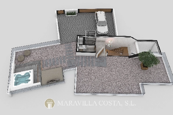 Villa in Altea Hills zu verkaufen, Espace de vie 412 m², + Fussbodenheizung, Klimaanlage, Terrain 979 m², 4 Chambres &agrave; coucher, 4 Badezimmer, Pool, ref.: MV-2470-14