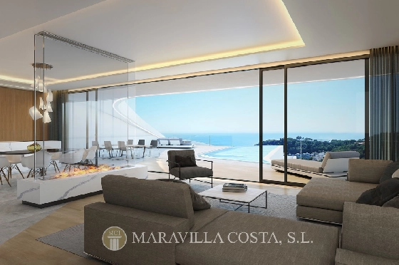 Villa in Altea Hills zu verkaufen, Espace de vie 412 m², + Fussbodenheizung, Klimaanlage, Terrain 979 m², 4 Chambres &agrave; coucher, 4 Badezimmer, Pool, ref.: MV-2470-4