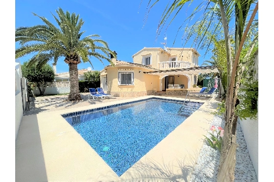 Villa in Els Poblets(Barranquets) zur Ferienvermietung, Espace de vie 110 m², Baujahr 2001, + KLIMA, Klimaanlage, Terrain 400 m², 3 Chambres &agrave; coucher, 2 Badezimmer, Pool, ref.: T-0421-1