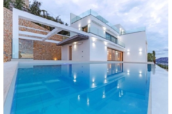 Villa in Moraira zu verkaufen, Espace de vie 470 m², Klimaanlage, Terrain 836 m², 5 Chambres &agrave; coucher, 4 Badezimmer, Pool, ref.: BS-3974695-1