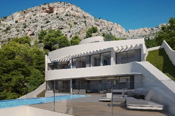 Villa in Altea zu verkaufen, Espace de vie 280 m², Baujahr 2019, + Fussbodenheizung, Terrain 973 m², 4 Chambres &agrave; coucher, 4 Badezimmer, ref.: NL-NLD1086-3