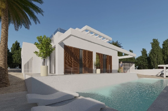 Villa in Moraira zu verkaufen, Espace de vie 298 m², + Fussbodenheizung, Klimaanlage, Terrain 811 m², 4 Chambres &agrave; coucher, 4 Badezimmer, Pool, ref.: NL-NLD1218-5