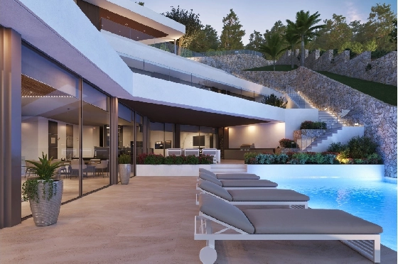Villa in Javea zu verkaufen, Espace de vie 650 m², + Zentralheizung, Klimaanlage, Terrain 1400 m², 4 Chambres &agrave; coucher, 5 Badezimmer, Pool, ref.: NL-NLD1305-3