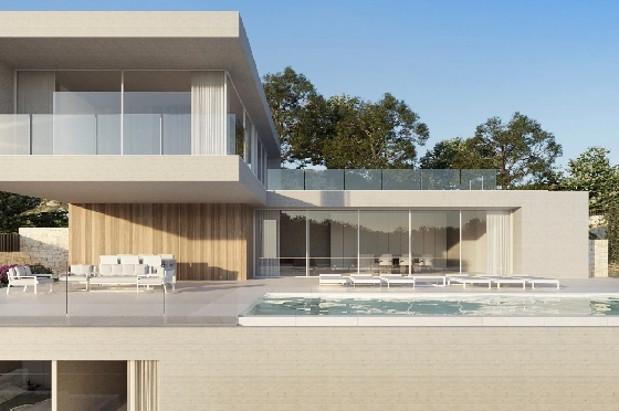 Villa in Moraira zu verkaufen, Espace de vie 548 m², + Zentralheizung, Klimaanlage, Terrain 964 m², 4 Chambres &agrave; coucher, 4 Badezimmer, Pool, ref.: NL-NLD1345-1