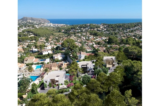 Villa in Moraira zu verkaufen, Baujahr 2022, + Fussbodenheizung, Klimaanlage, Terrain 802 m², 4 Chambres &agrave; coucher, 4 Badezimmer, Pool, ref.: NL-NLD1360-7