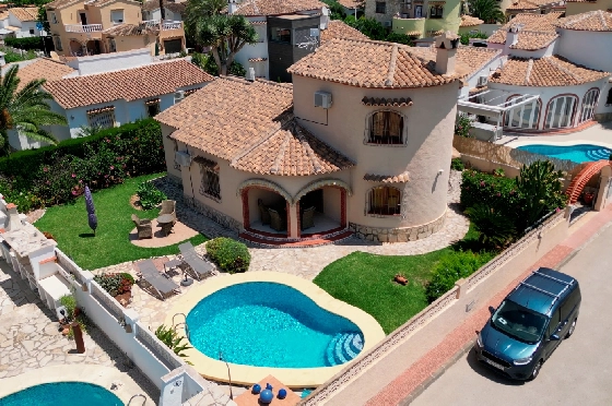 Villa in Els Poblets zur Ferienvermietung, Espace de vie 107 m², Baujahr 1998, Zustand gepflegt, + KLIMA, Klimaanlage, Terrain 400 m², 3 Chambres &agrave; coucher, 2 Badezimmer, Pool, ref.: T-0223-17