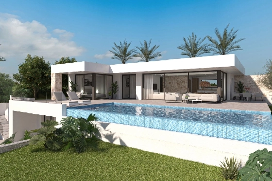 Villa in Denia zu verkaufen, Espace de vie 259 m², Klimaanlage, Terrain 1118 m², 4 Chambres &agrave; coucher, 4 Badezimmer, Pool, ref.: UM-UV-MANDARINA-II-11