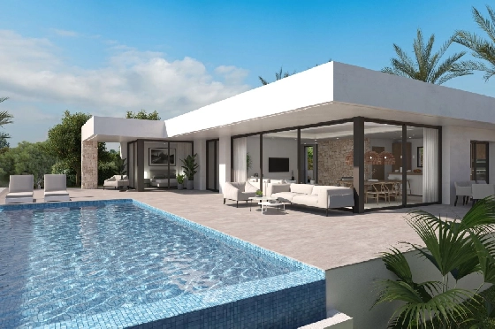 Villa in Denia zu verkaufen, Espace de vie 259 m², Klimaanlage, Terrain 1118 m², 4 Chambres &agrave; coucher, 4 Badezimmer, Pool, ref.: UM-UV-MANDARINA-II-13
