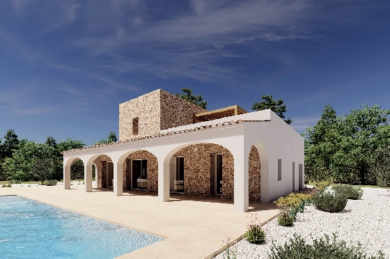 Finca in Benissa(Llenes) zu verkaufen, Espace de vie 254 m², Baujahr 2023, Klimaanlage, Terrain 10000 m², 3 Chambres &agrave; coucher, 3 Badezimmer, Pool, ref.: BI-BE.F-165-11