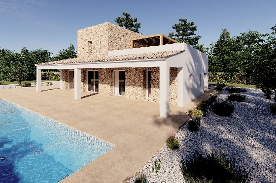 Finca in Benissa(Llenes) zu verkaufen, Espace de vie 254 m², Baujahr 2023, Klimaanlage, Terrain 10000 m², 3 Chambres &agrave; coucher, 3 Badezimmer, Pool, ref.: BI-BE.F-165-8