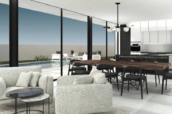 Villa in Moraira(Pla del Mar) zu verkaufen, Espace de vie 280 m², Baujahr 2023, Klimaanlage, Terrain 817 m², 3 Chambres &agrave; coucher, 3 Badezimmer, Pool, ref.: BI-MT.H-768-3