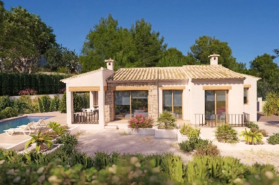 Villa in Benissa zu verkaufen, Espace de vie 138 m², Baujahr 2023, Klimaanlage, Terrain 800 m², 3 Chambres &agrave; coucher, 2 Badezimmer, Pool, ref.: BI-BE.H-881-1