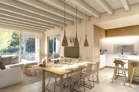 Villa in Benissa zu verkaufen, Espace de vie 138 m², Baujahr 2023, Klimaanlage, Terrain 800 m², 3 Chambres &agrave; coucher, 2 Badezimmer, Pool, ref.: BI-BE.H-881-2