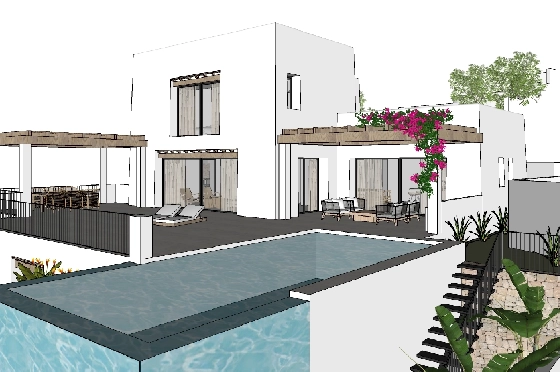 Villa in Moraira zu verkaufen, Espace de vie 425 m², Baujahr 2023, Klimaanlage, Terrain 1000 m², 4 Chambres &agrave; coucher, 4 Badezimmer, Pool, ref.: BI-MT.H-777-10