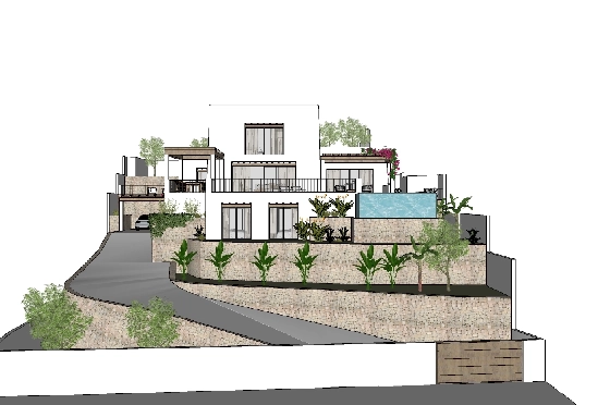 Villa in Moraira zu verkaufen, Espace de vie 425 m², Baujahr 2023, Klimaanlage, Terrain 1000 m², 4 Chambres &agrave; coucher, 4 Badezimmer, Pool, ref.: BI-MT.H-777-2