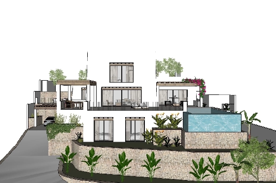 Villa in Moraira zu verkaufen, Espace de vie 425 m², Baujahr 2023, Klimaanlage, Terrain 1000 m², 4 Chambres &agrave; coucher, 4 Badezimmer, Pool, ref.: BI-MT.H-777-3