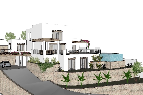 Villa in Moraira zu verkaufen, Espace de vie 425 m², Baujahr 2023, Klimaanlage, Terrain 1000 m², 4 Chambres &agrave; coucher, 4 Badezimmer, Pool, ref.: BI-MT.H-777-5