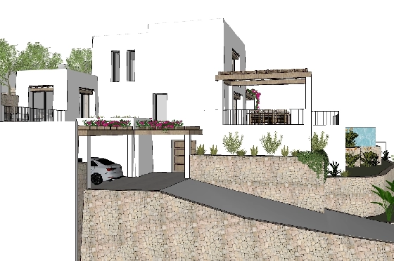 Villa in Moraira zu verkaufen, Espace de vie 425 m², Baujahr 2023, Klimaanlage, Terrain 1000 m², 4 Chambres &agrave; coucher, 4 Badezimmer, Pool, ref.: BI-MT.H-777-9