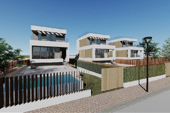 Villa in Oliva zu verkaufen, Espace de vie 173 m², Baujahr 2023, Zustand Erstbezug, + Fussbodenheizung, Klimaanlage, Terrain 350 m², 3 Chambres &agrave; coucher, 4 Badezimmer, Pool, ref.: AS-1623-15