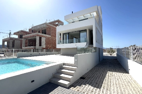 Villa in Oliva zu verkaufen, Espace de vie 173 m², Baujahr 2023, Zustand Erstbezug, + Fussbodenheizung, Klimaanlage, Terrain 350 m², 3 Chambres &agrave; coucher, 4 Badezimmer, Pool, ref.: AS-1623-2