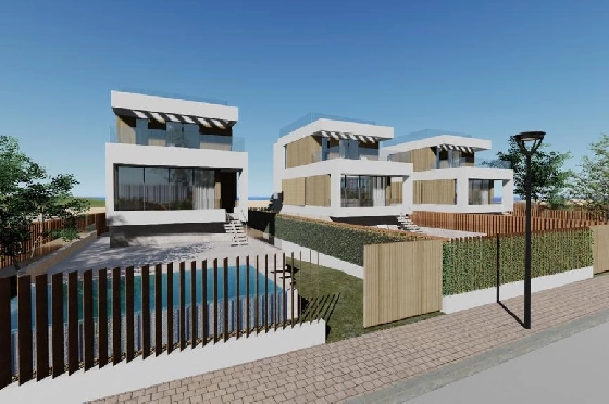 Villa in Oliva zu verkaufen, Espace de vie 173 m², Baujahr 2023, Zustand Erstbezug, + Fussbodenheizung, Klimaanlage, Terrain 350 m², 3 Chambres &agrave; coucher, 4 Badezimmer, Pool, ref.: AS-1623-22