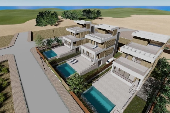 Villa in Oliva zu verkaufen, Espace de vie 173 m², Baujahr 2023, Zustand Erstbezug, + Fussbodenheizung, Klimaanlage, Terrain 350 m², 3 Chambres &agrave; coucher, 4 Badezimmer, Pool, ref.: AS-1623-23