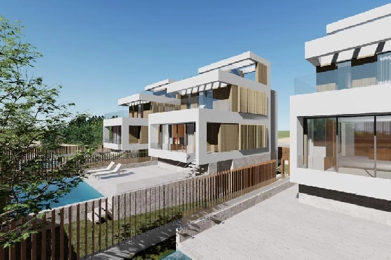 Villa in Oliva zu verkaufen, Espace de vie 173 m², Baujahr 2023, Zustand Erstbezug, + Fussbodenheizung, Klimaanlage, Terrain 350 m², 3 Chambres &agrave; coucher, 4 Badezimmer, Pool, ref.: AS-1623-24