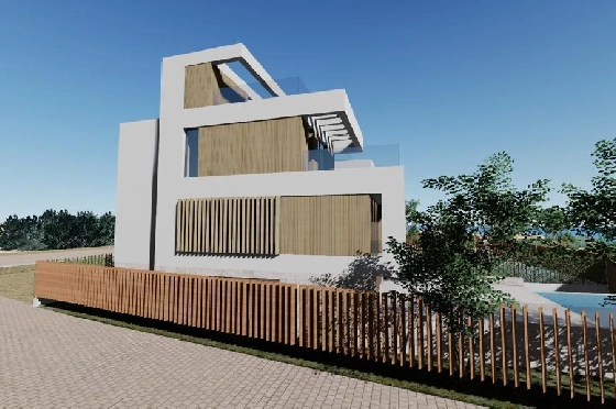 Villa in Oliva zu verkaufen, Espace de vie 173 m², Baujahr 2023, Zustand Erstbezug, + Fussbodenheizung, Klimaanlage, Terrain 350 m², 3 Chambres &agrave; coucher, 4 Badezimmer, Pool, ref.: AS-1623-28