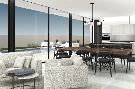 Villa in Moraira zu verkaufen, Espace de vie 280 m², + Zentralheizung, Klimaanlage, Terrain 817 m², 3 Chambres &agrave; coucher, 3 Badezimmer, Pool, ref.: NL-NLD1391-3