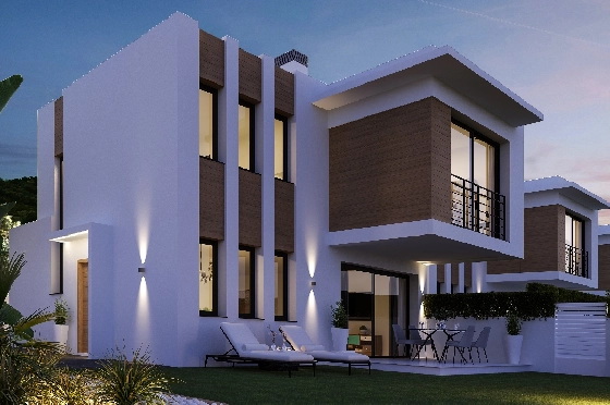 Villa in Denia zu verkaufen, Espace de vie 155 m², Baujahr 2024, Klimaanlage, Terrain 220 m², 3 Chambres &agrave; coucher, 3 Badezimmer, Pool, ref.: NL-NLDNB1425-11