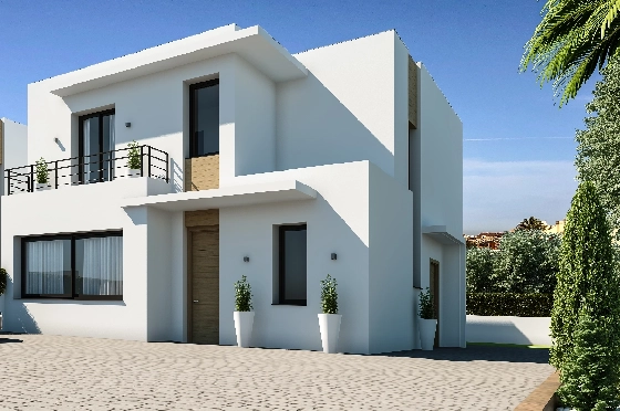 Villa in Denia zu verkaufen, Espace de vie 155 m², Baujahr 2024, Klimaanlage, Terrain 220 m², 3 Chambres &agrave; coucher, 3 Badezimmer, Pool, ref.: NL-NLDNB1425-12