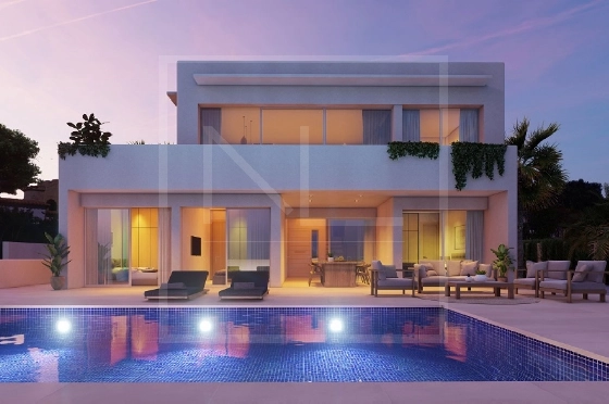 Villa in Benissa costa(Baladrar) zu verkaufen, Espace de vie 142 m², Baujahr 2023, + Fussbodenheizung, Klimaanlage, Terrain 729 m², 4 Chambres &agrave; coucher, 3 Badezimmer, Pool, ref.: NL-NLD1445-1