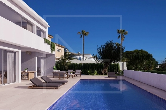 Villa in Benissa costa(Baladrar) zu verkaufen, Espace de vie 142 m², Baujahr 2023, + Fussbodenheizung, Klimaanlage, Terrain 729 m², 4 Chambres &agrave; coucher, 3 Badezimmer, Pool, ref.: NL-NLD1445-2