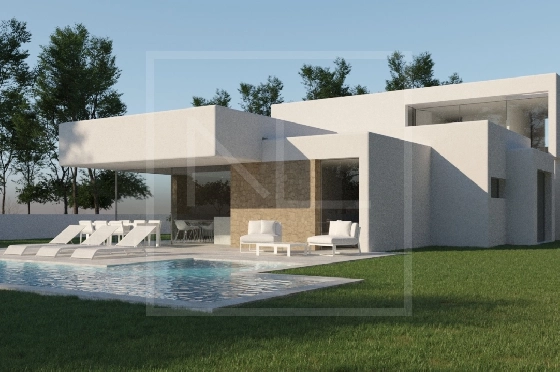 Villa in Moraira zu verkaufen, Espace de vie 268 m², Baujahr 2023, + Zentralheizung, Klimaanlage, Terrain 891 m², 4 Chambres &agrave; coucher, 4 Badezimmer, Pool, ref.: NL-NLD1448-1