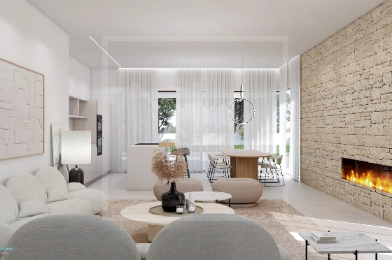 Villa in Moraira zu verkaufen, Espace de vie 268 m², Baujahr 2023, + Zentralheizung, Klimaanlage, Terrain 891 m², 4 Chambres &agrave; coucher, 4 Badezimmer, Pool, ref.: NL-NLD1448-3