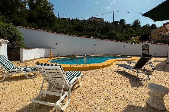 Villa in Benidoleig zur Ferienvermietung, Espace de vie 180 m², Baujahr 1989, + KLIMA, Klimaanlage, Terrain 653 m², 3 Chambres &agrave; coucher, 2 Badezimmer, Pool, ref.: T-0923-20