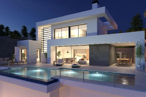 Villa in Cumbre del Sol zu verkaufen, Espace de vie 337 m², Terrain 824 m², 3 Chambres &agrave; coucher, 4 Badezimmer, Pool, ref.: BS-82447844-5