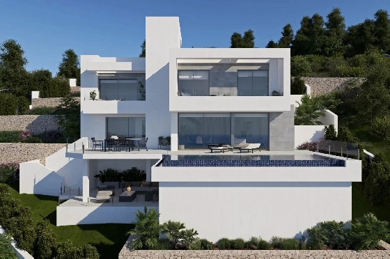 Villa in Cumbre del Sol zu verkaufen, Espace de vie 320 m², Terrain 805 m², 3 Chambres &agrave; coucher, 3 Badezimmer, Pool, ref.: BS-82447847-5