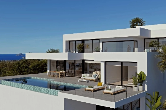 Villa in Cumbre del Sol zu verkaufen, Espace de vie 650 m², Terrain 1087 m², 4 Chambres &agrave; coucher, 5 Badezimmer, Pool, ref.: BS-82447867-2