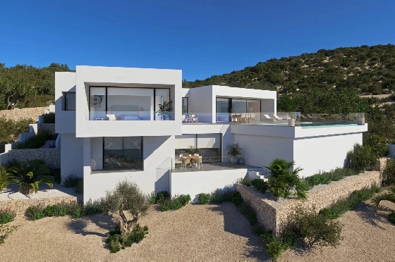 Villa in Cumbre del Sol zu verkaufen, Espace de vie 418 m², Terrain 1000 m², 3 Chambres &agrave; coucher, 4 Badezimmer, Pool, ref.: BS-82599103-4