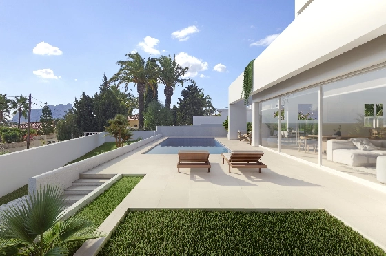 Villa in Benissa(Baladrar) zu verkaufen, Espace de vie 138 m², Baujahr 2023, Klimaanlage, Terrain 625 m², 3 Chambres &agrave; coucher, 3 Badezimmer, Pool, ref.: BI-BE.H-884-2