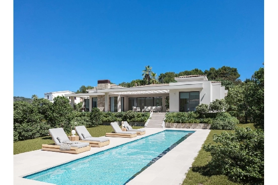Villa in Javea zu verkaufen, Espace de vie 420 m², Baujahr 2023, Klimaanlage, Terrain 1741 m², 4 Chambres &agrave; coucher, 4 Badezimmer, Pool, ref.: BI-JA.H-122-1