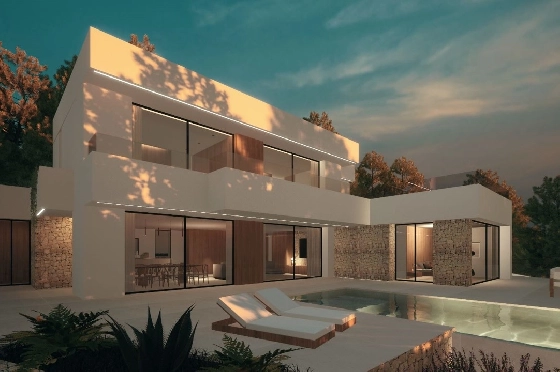 Villa in Moraira(Pla del Mar) zu verkaufen, Espace de vie 340 m², Baujahr 2023, Klimaanlage, Terrain 1070 m², 4 Chambres &agrave; coucher, 4 Badezimmer, Pool, ref.: BI-MT.H-787-15