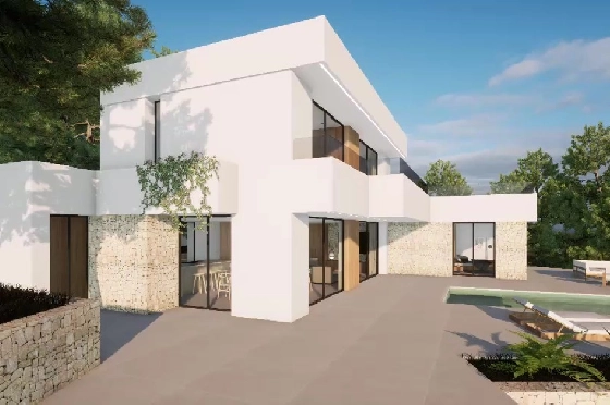 Villa in Moraira(Pla del Mar) zu verkaufen, Espace de vie 340 m², Baujahr 2023, Klimaanlage, Terrain 1070 m², 4 Chambres &agrave; coucher, 4 Badezimmer, Pool, ref.: BI-MT.H-787-3