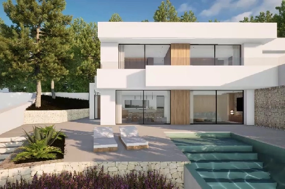 Villa in Moraira(Pla del Mar) zu verkaufen, Espace de vie 340 m², Baujahr 2023, Klimaanlage, Terrain 1070 m², 4 Chambres &agrave; coucher, 4 Badezimmer, Pool, ref.: BI-MT.H-787-4
